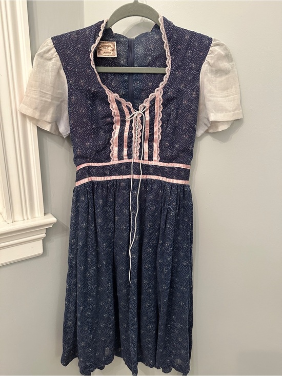 Jessica Mcclintock For Gunne Sax Dresses & Skirts - Authentic Gunne Sax 1970’s Calico Ditsy Floral Short Sleeve Maxi Prairie Dress